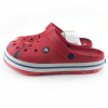 CROCS CROCBAND KIRMIZI MAVİ BOYA DESENLİ TERLİK