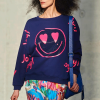 MİSS GOODLİFE SWEATSHIRT JOY HEARTFACE TAŞLI LACİVERT